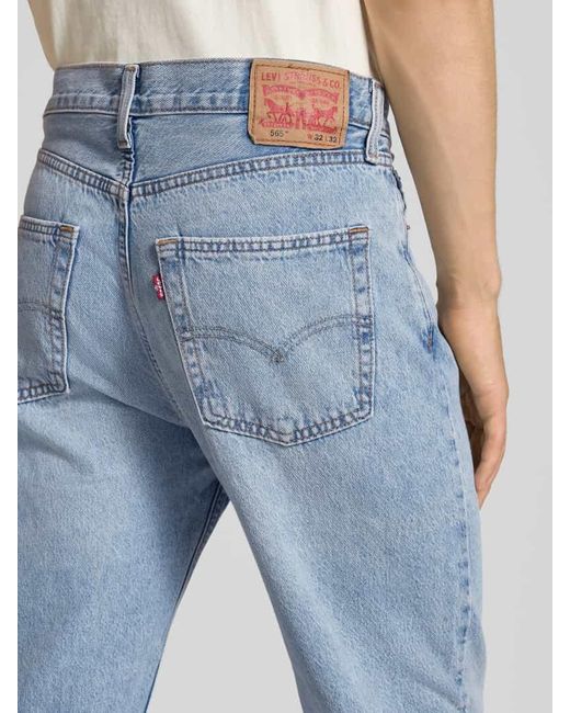 Levi's Straight Fit Jeans mit Logo-Patch Modell '565 Loose' in Blue für Herren