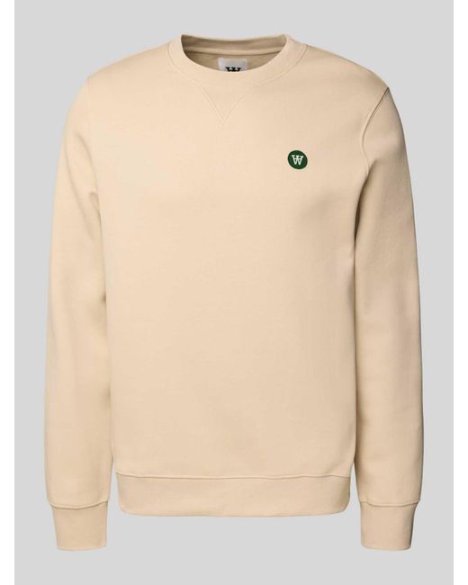 WOOD WOOD Sweatshirt Met Logobadge in het Natural voor heren