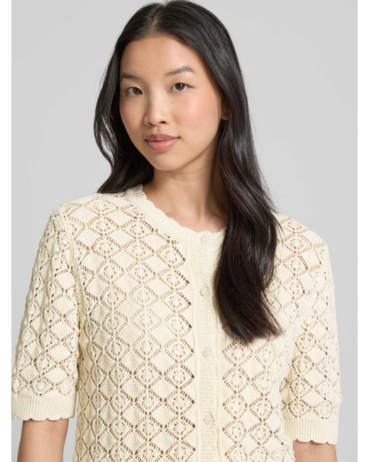 SELECTED Cardigan Met 1/2-mouwen in het Natural