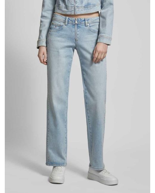 Tommy Hilfiger Blue Low Waist Straight Leg Jeans Im 5-Pocket-Design Modell 'Sophie'