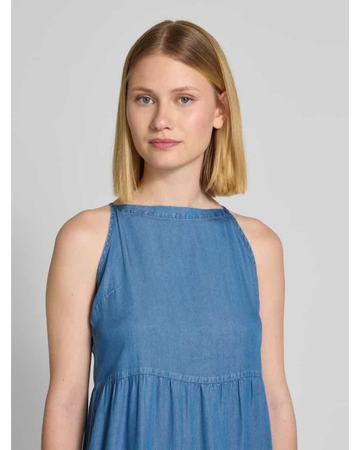 Vero Moda Blue Ausgestelltes Freizeitkleid aus Lyocell Modell 'FLEUR'