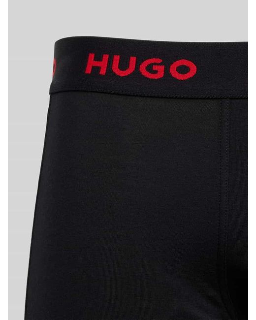 HUGO Trunks mit elastischem Logo-Bund im 3er-Pack in Blue für Herren