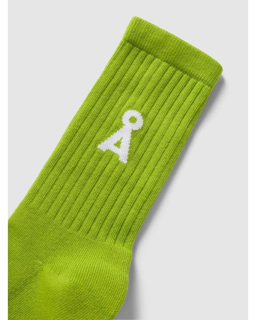 ARMEDANGELS Green Socken mit Label-Print Modell 'SAAMUS'