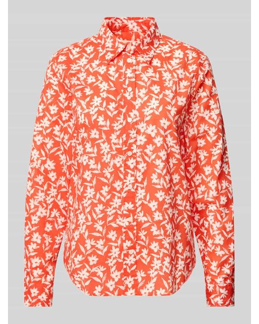 Gant Orange Regular Fit Hemdbluse mit Manschetten