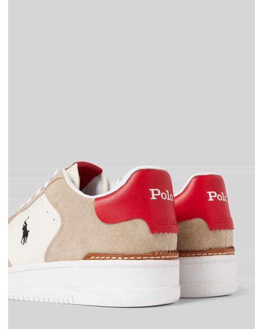 Polo Ralph Lauren Sneaker mit Label-Print Modell 'MASTERS' in Natural für Herren