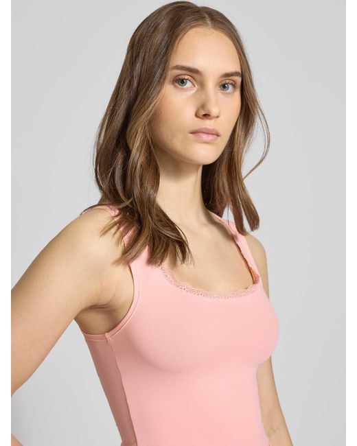Review Tanktop Met U-hals in het Pink
