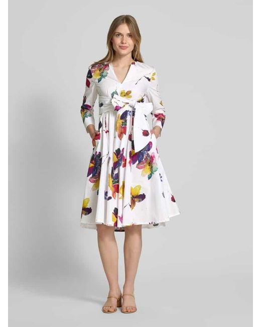 MAX&Co. Multicolor Knielanges Kleid mit Eingrifftaschen Modell 'DISCO'
