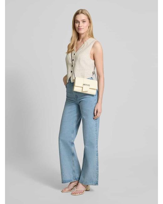 HUGO Natural Handtasche mit Label-Applikation Modell 'Mel 2.0'
