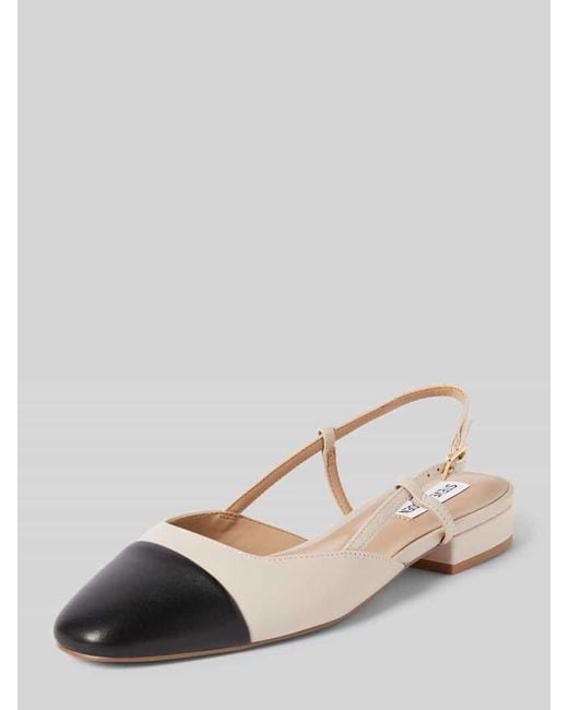 Steve Madden Natural Slingbacks mit Kontrastbesatz Modell 'BELINDA'