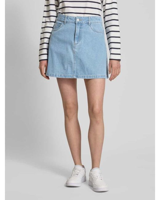 Pieces Blue A-Linien Jeansrock aus Baumwoll-Mix Modell 'ABBI'