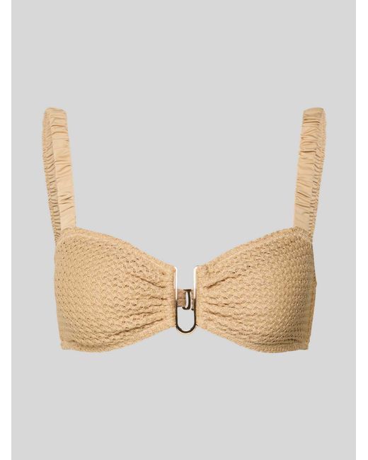 Jake*s Bikinitop Met Structuurpatroon in het Natural