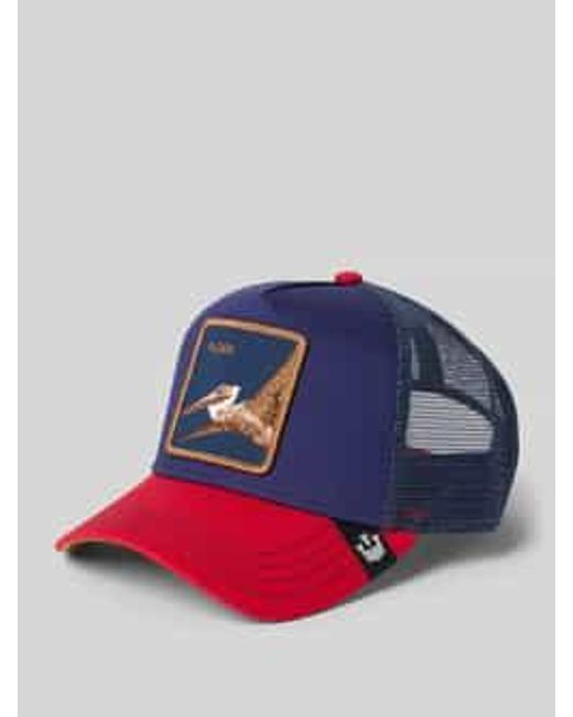 Goorin Bros Trucker-Pet Met Motiefpatch, Model 'The Flocking Bird' in het Blue voor heren