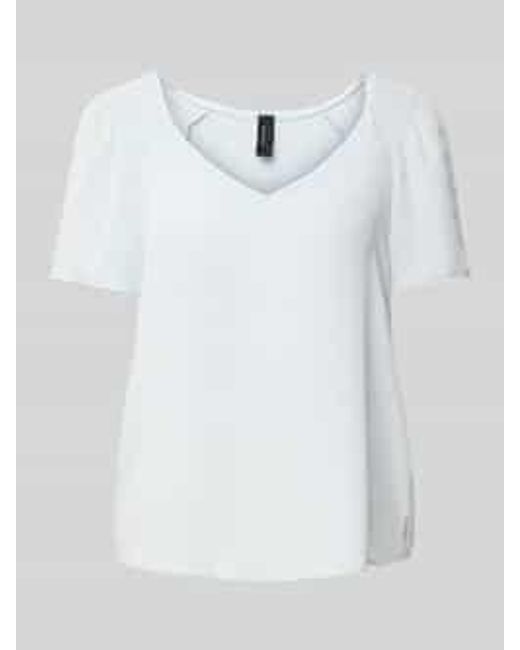 Marc Cain Regular Fit Blouseshirt Met V-Hals in het White