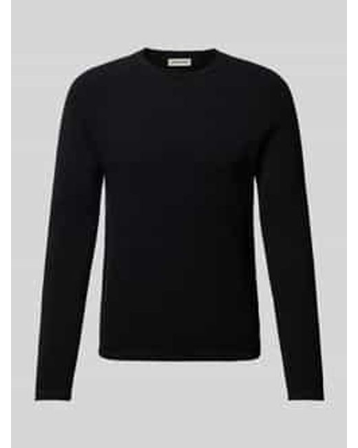 Jack & Jones Gebreide Pullover Met Labelpatch, Model 'Hill' in het Black voor heren