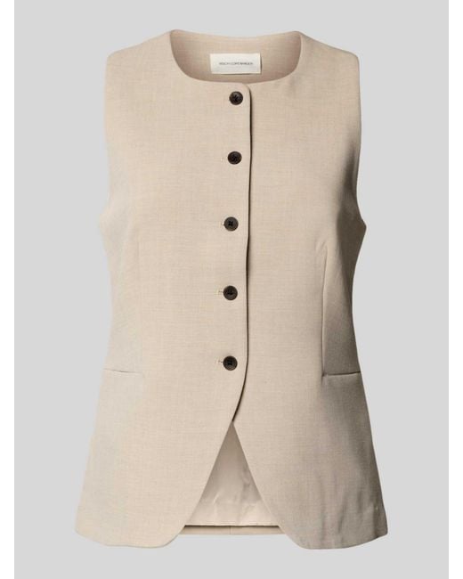 MSCH Copenhagen Gilet Met Ronde Hals in het Natural