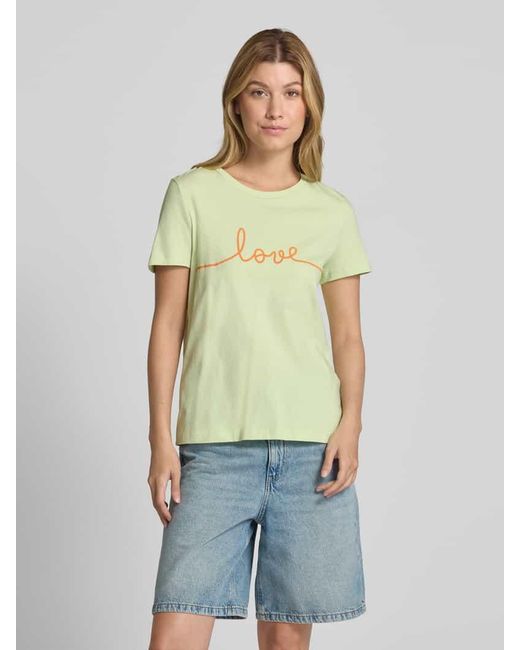 Vero Moda Yellow Regular Fit T-Shirt aus reiner Baumwolle Modell 'KAMI'