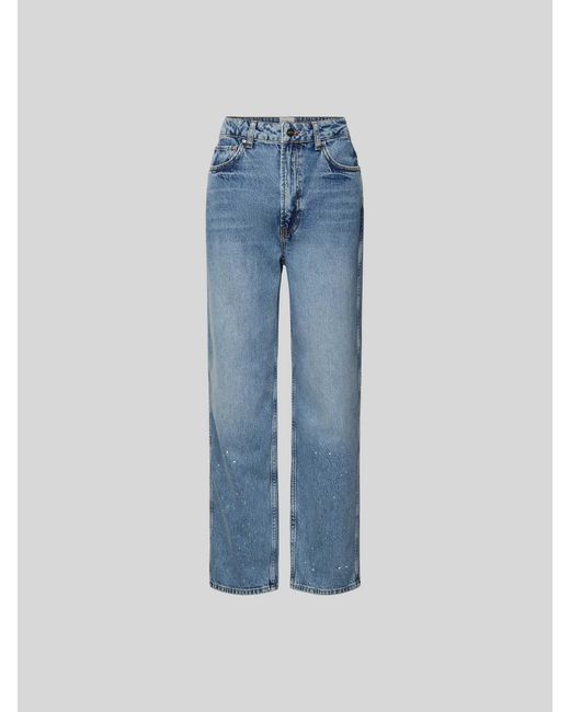 Anine Bing Blue Bootcut Fit Jeans aus reiner Baumwolle