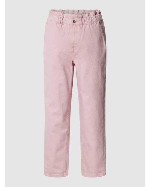 Jake*s Straight Fit Jeans mit Knopfverschluss in Pink für Herren