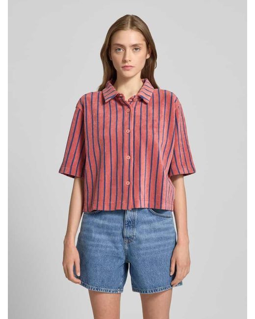Marc O' Polo Red T-Shirt mit durchgehender Knopfleiste