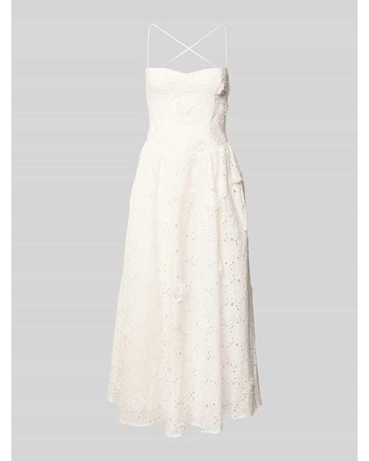 Bardot White Abendkleid mit Spaghettiträger Modell 'ESTIE'