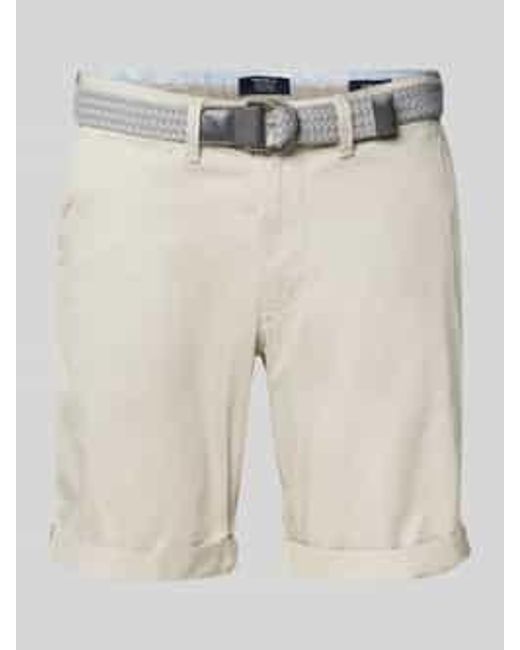 Mcneal Slim Fit Bermuda Met Riem in het Natural voor heren
