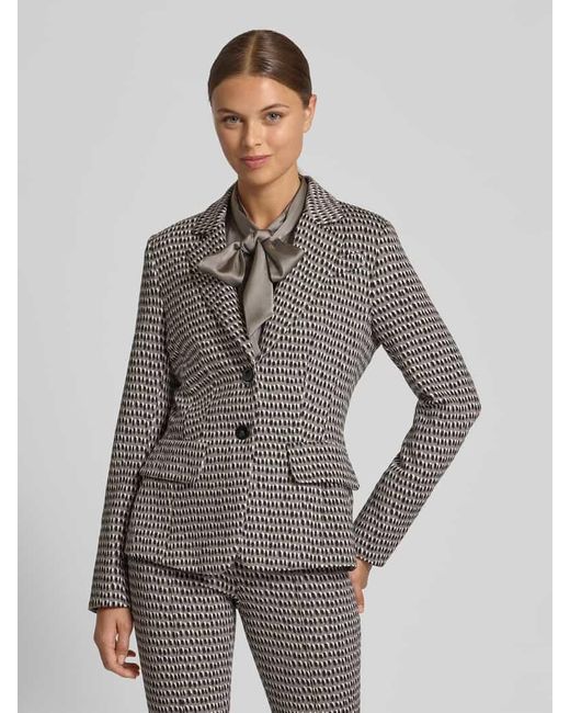 Marc Cain Gray Slim Fit Blazer mit Reverskragen