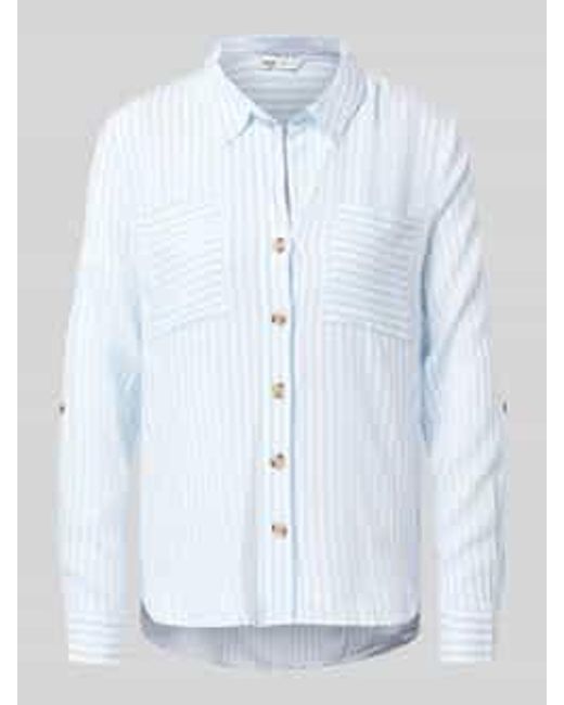 ONLY Regular Fit Overhemdblouse Van Pure Viscose in het Blue