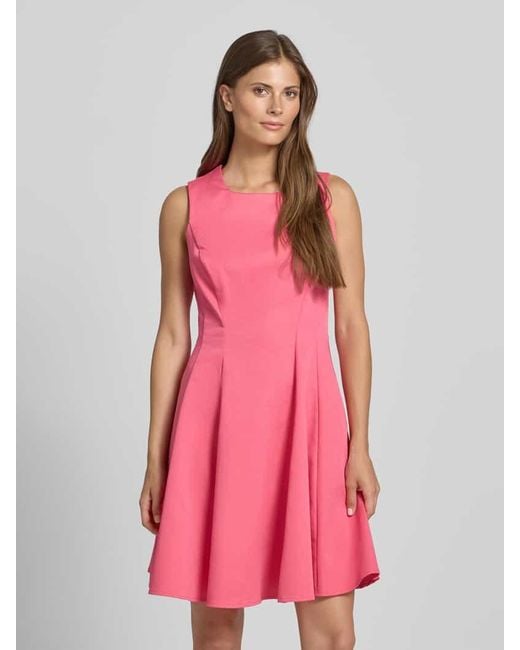 Rinascimento Pink Cocktailkleid mit Rundhalsausschnitt