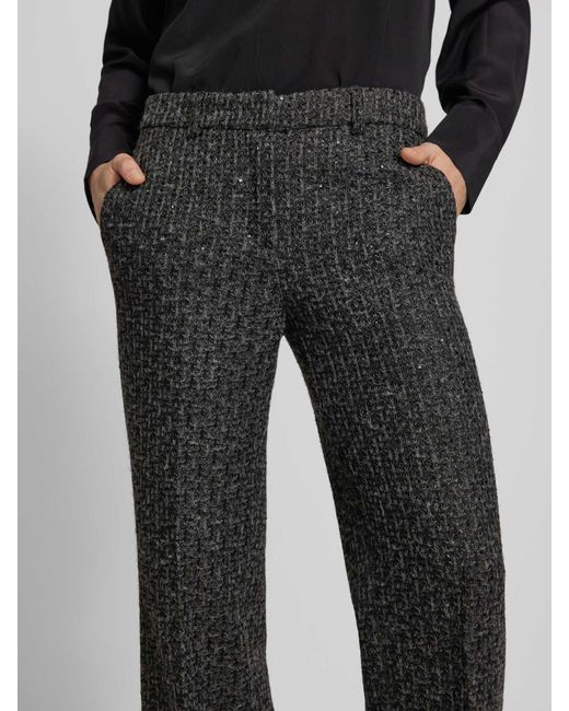 Seductive Stoffen Broek Met Verkorte Pasvorm in het Gray