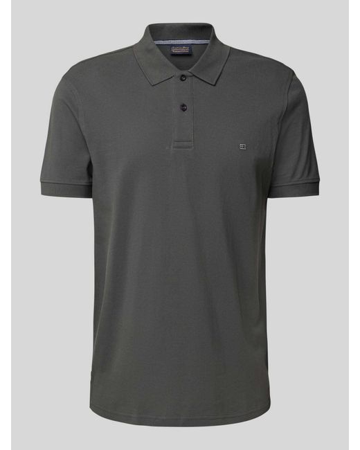 Christian Berg Men Poloshirt Met Labelstitching in het Gray voor heren