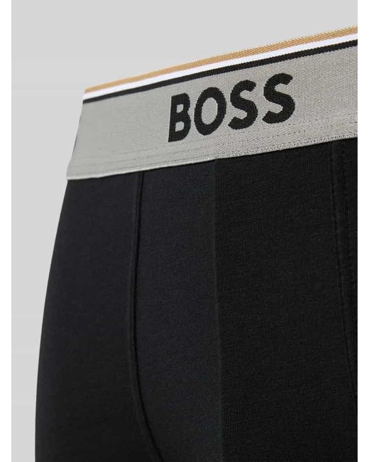 Boss Regular Fit Trunks aus Baumwoll-Mix im 3er-Pack in Blue für Herren