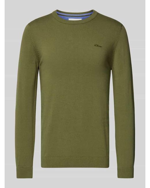 S.oliver Regular Fit Strickpullover Aus Reiner Baumwolle in Green für Herren