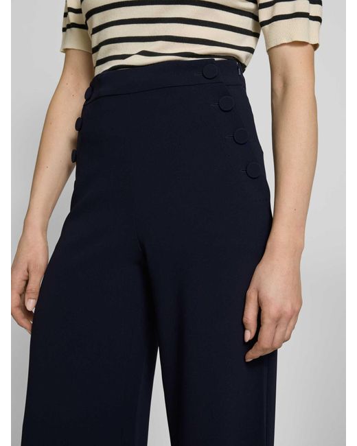Max Mara Stoffen Broek Met Knoopsluiting in het Blue