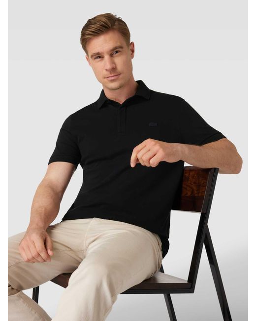 Lacoste Regular Fit Zakelijk Overhemd Met Structuurmotief in het Black voor heren