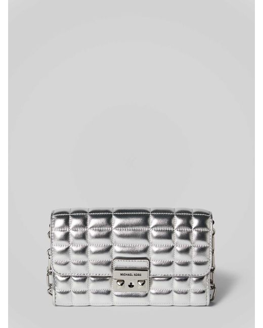 MICHAEL Michael Kors Gray Handtasche mit Klickverschluss im Metallic-Look
