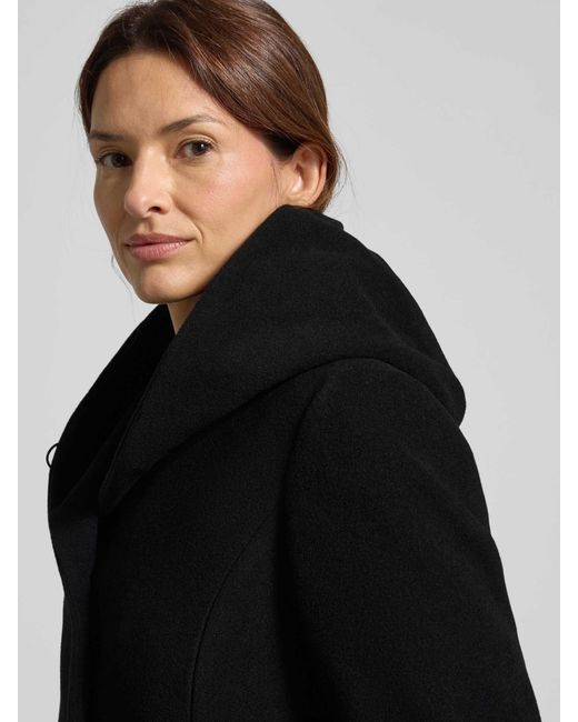 Milo Coats Lange Wollen Jas Met Kasjmier, Model 'Bella' in het Black