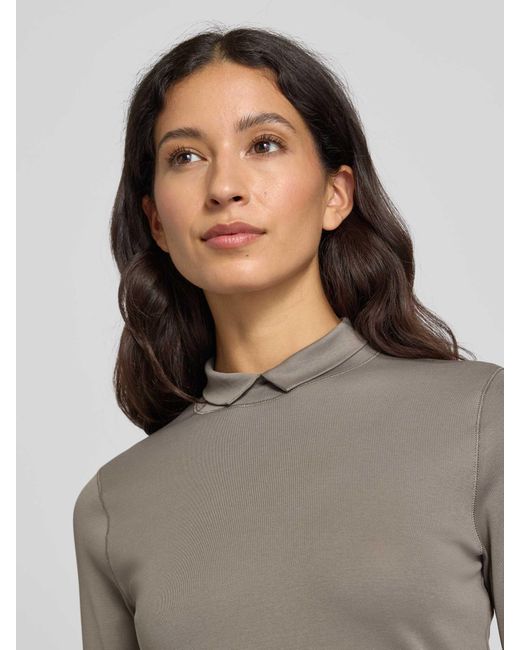 Marc Cain Shirt Met Lange Mouwen En Opstaande Kraag in het Gray