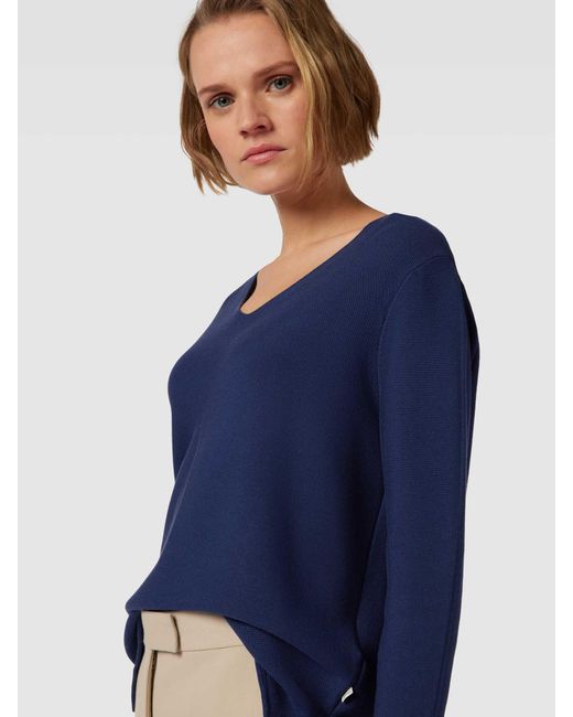 maerz muenchen Pullover Met Losse Pasvorm En Effen Design in het Blue