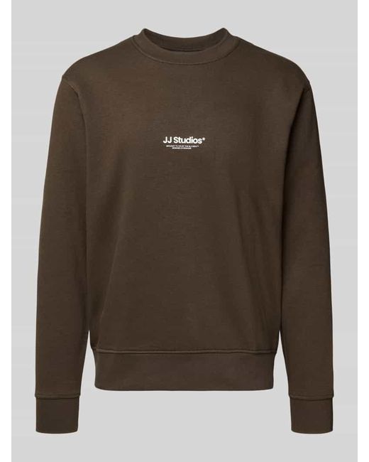 Jack & Jones Sweatshirt mit Label-Print Modell 'SOHO' in Brown für Herren