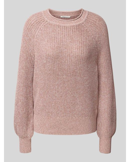 Tom Tailor Regular Fit Gebreide Pullover Van Katoenmix in het Pink
