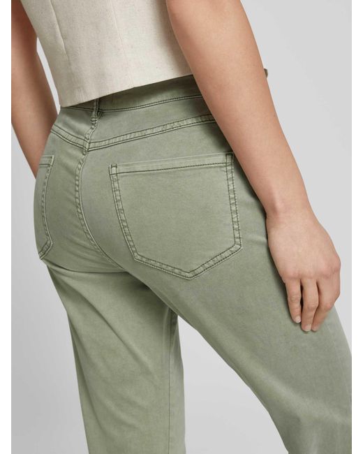 S.oliver Slim Fit Stoffen Broek Van Katoenmix in het Green