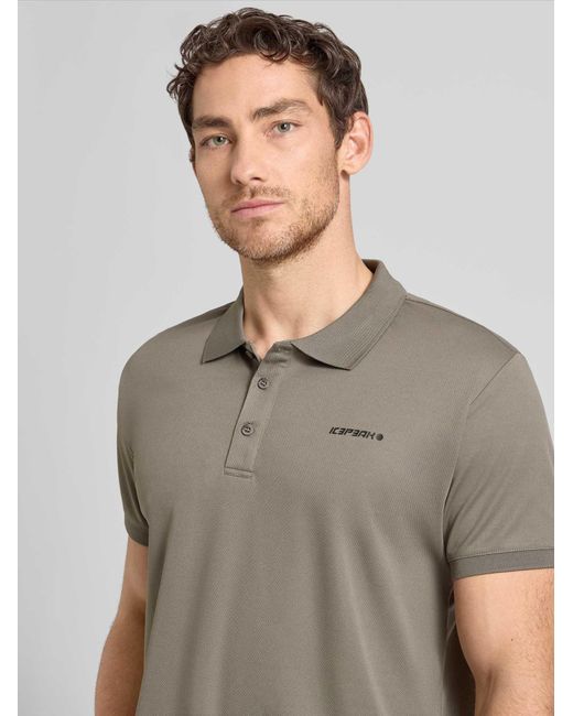 Icepeak Regular Fit Poloshirt Met Logoprint Model 'Bellmont' in het Gray voor heren