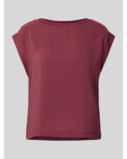 Opus T-Shirt Met Kapmouwen, Model 'Silkisi' in het Red