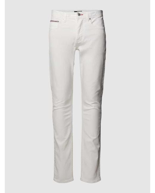 Tommy Hilfiger Tapered Fit Jeans im 5-Pocket-Design in White für Herren