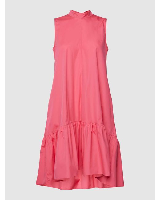 0039 Italy Mini-jurk Met Volantzoom in het Pink