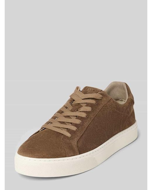 Marc O' Polo Low Top Sneaker aus echtem Rindsleder in Brown für Herren
