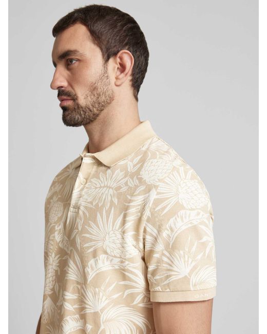 Gant Poloshirt Met Korte Knoopsluiting in het Natural voor heren