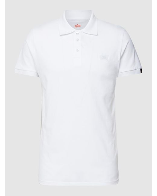 Alpha Industries Poloshirt mit kurzer Knopfleiste Modell 'X-Fit' in Weiß  für Herren | Lyst DE