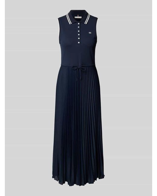 Tommy Hilfiger Blue Polokleid Im Ärmellosen Design