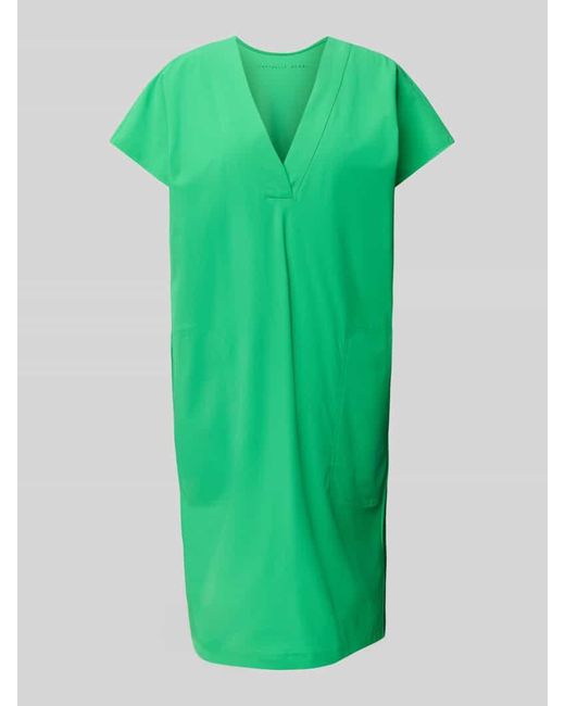 RAFFAELLO ROSSI Green Knielanges Kleid mit V-Ausschnitt Modell 'JOYCE'